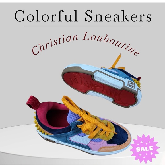 Christian Louboutin Shoes - Christian Louboutin Multicolor Sneakers with Red Soles